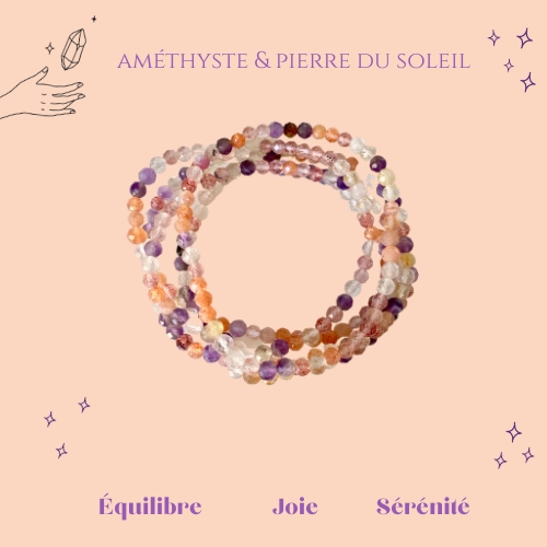 Améthyste & pierre du soleil