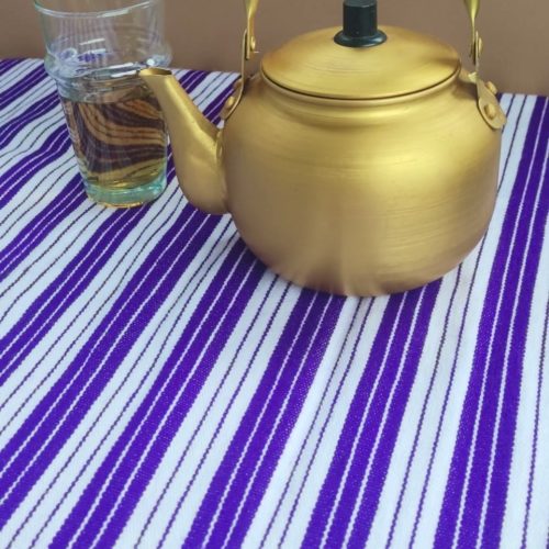 Fouta en laine d'été - violet intense