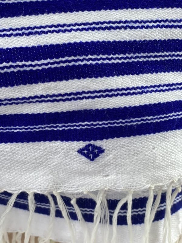 Fouta en laine d'été - bleu Majorelle – Image 3
