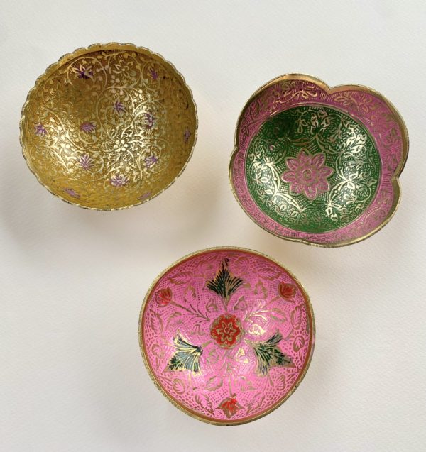 Coupelle jaune et violet dorée – Image 3