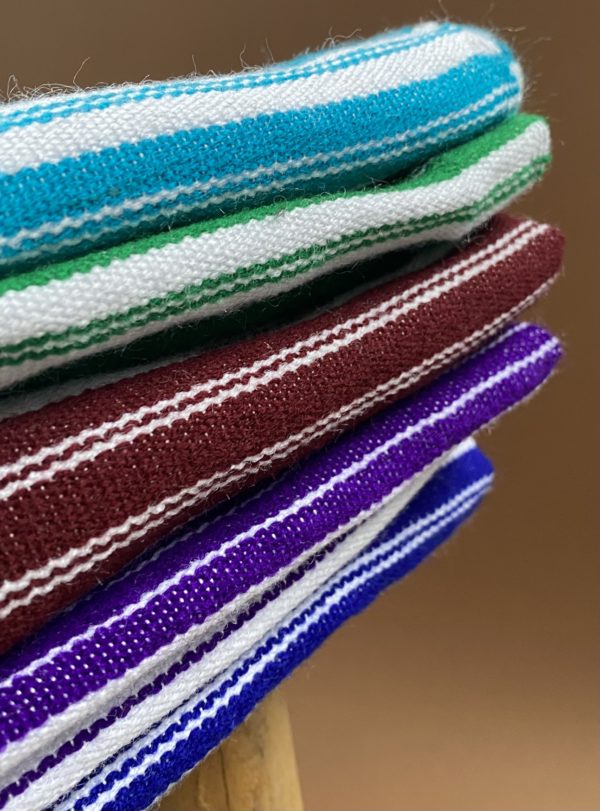 Fouta en laine d'été - bordeaux chic