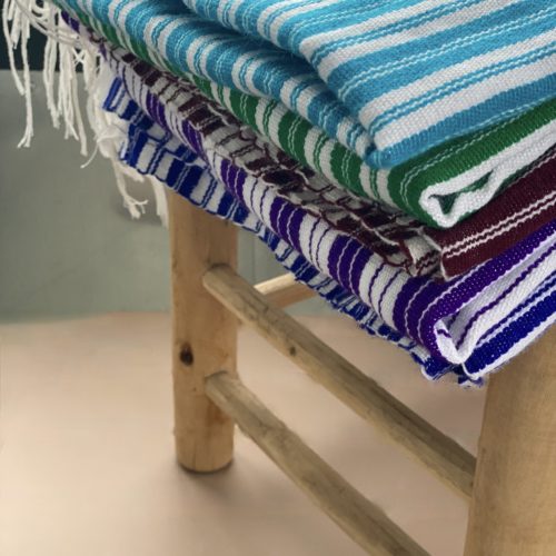 Fouta en laine d'été - vert oasis