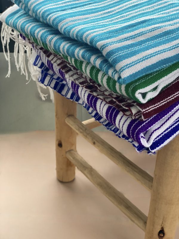 Fouta en laine d'été - vert oasis