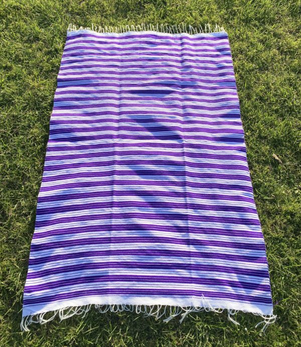 Fouta en laine d'été - violet intense – Image 3