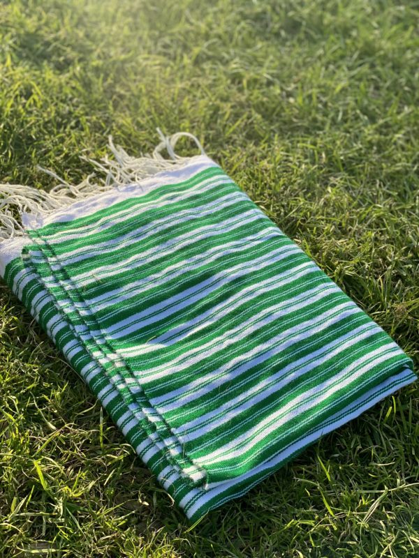 Fouta en laine d'été - vert oasis – Image 3
